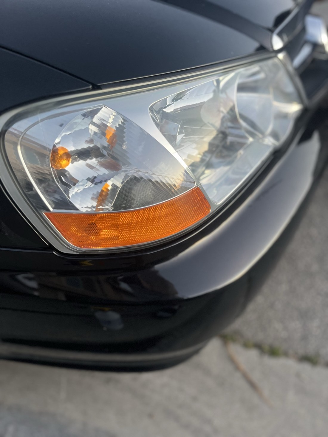 Headlight after restoration, crystal clear