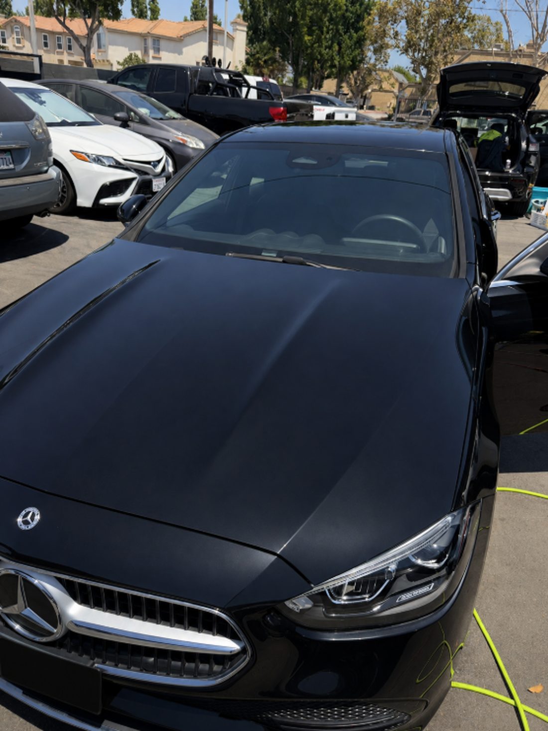 Mercedes C300 exterior after detailing