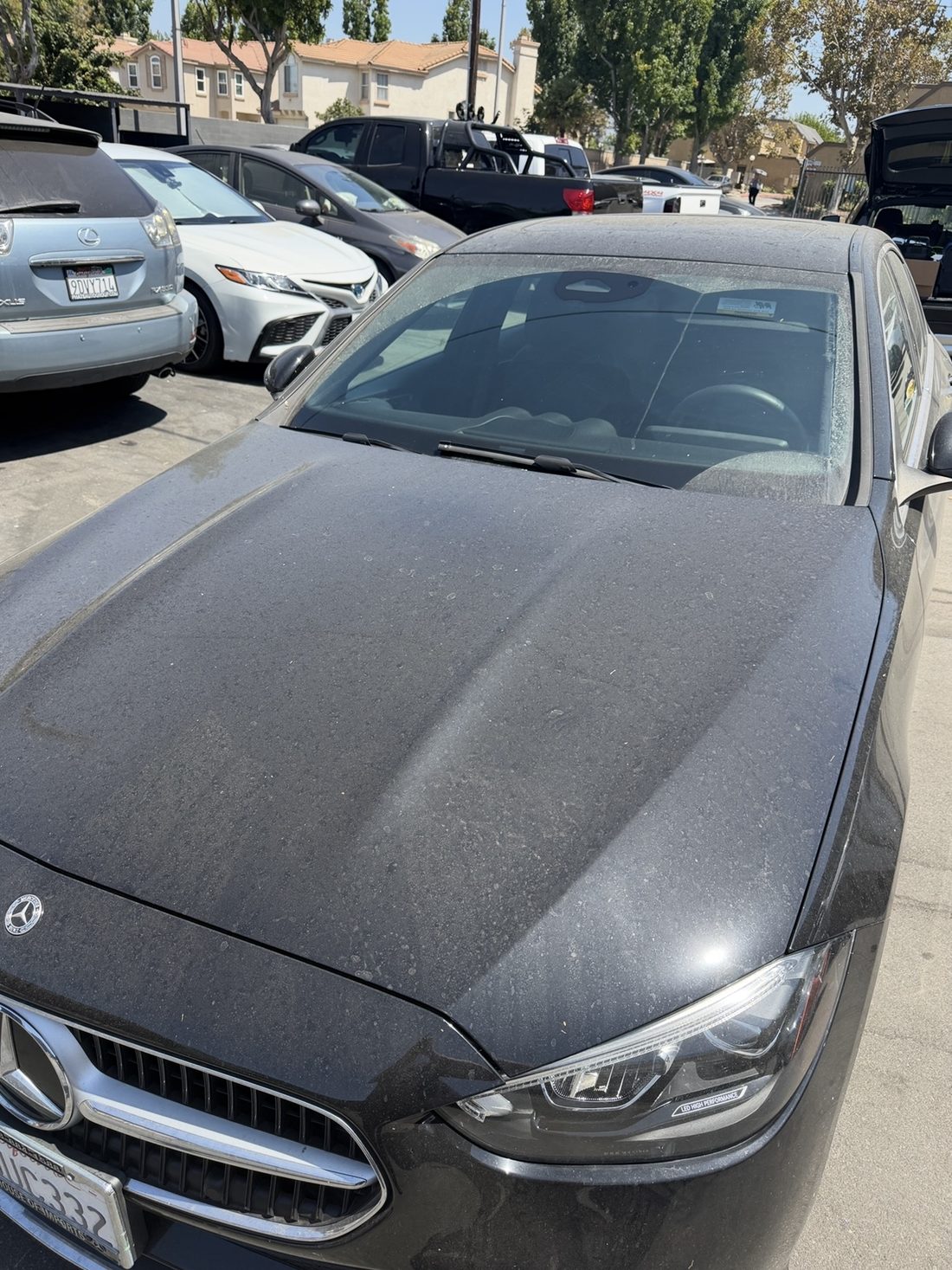Mercedes C300 exterior before detailing