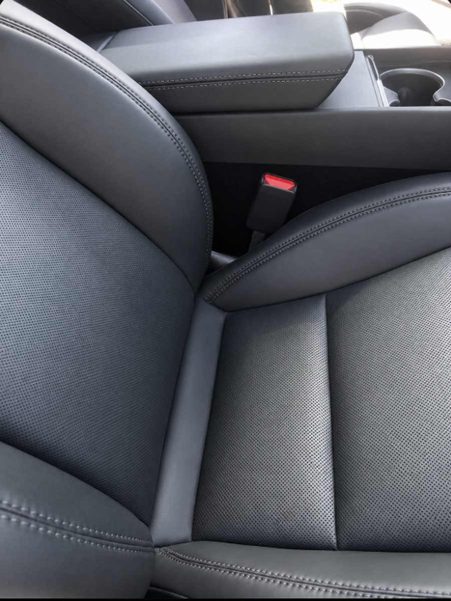 Clean detailed leather seat